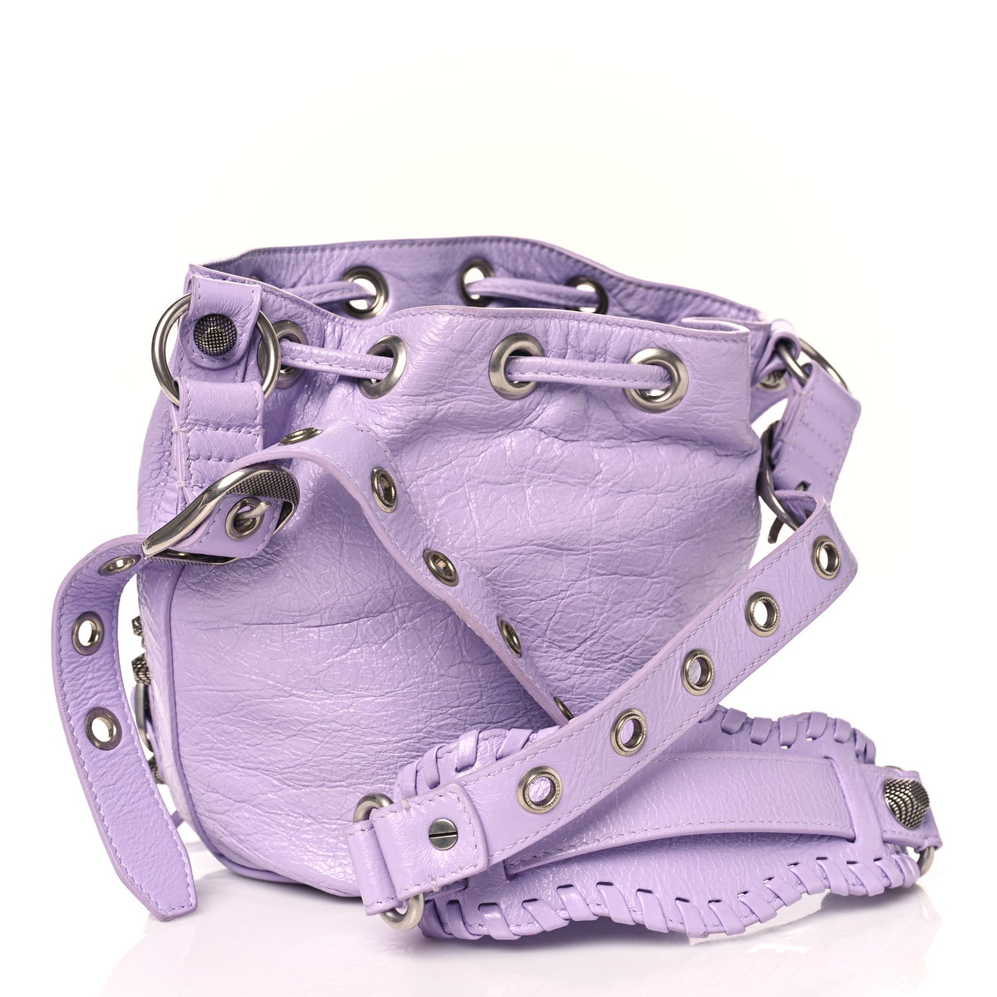 Agneau Arena Le Cagole Bucket Bag XS Lilac