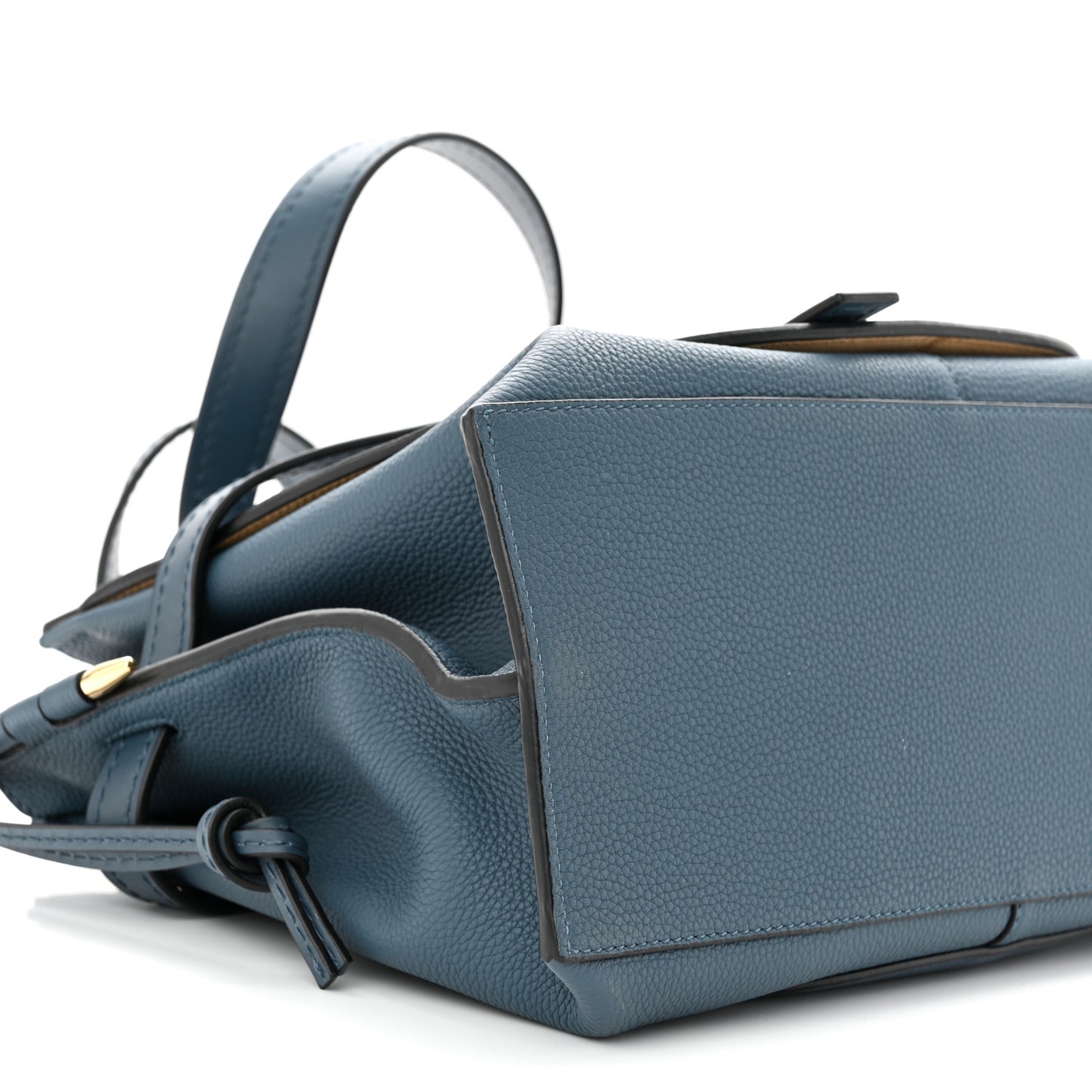 Calfskin Small Gate Tote Steel Blue