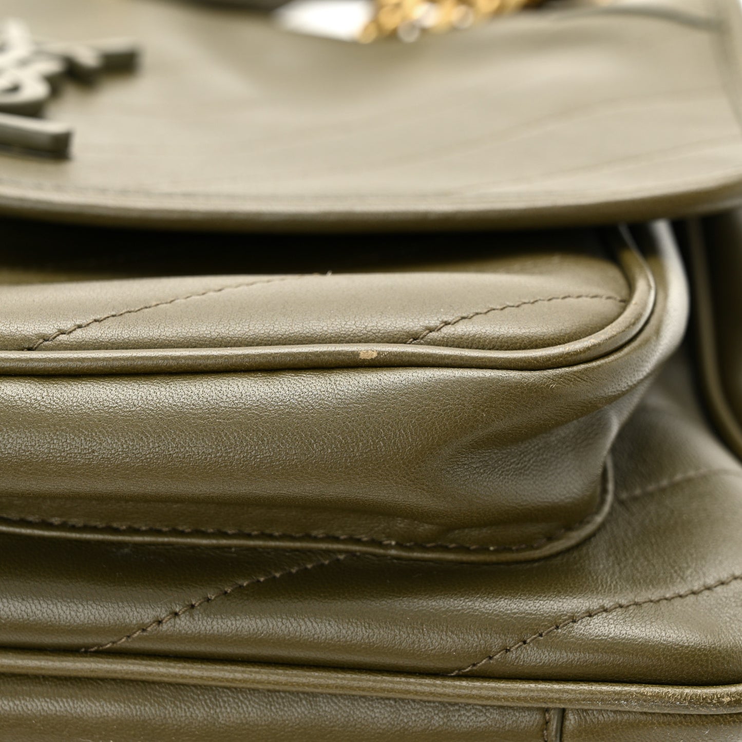Lambskin Matelasse Monogram Medium Niki Chain Satchel Seawood