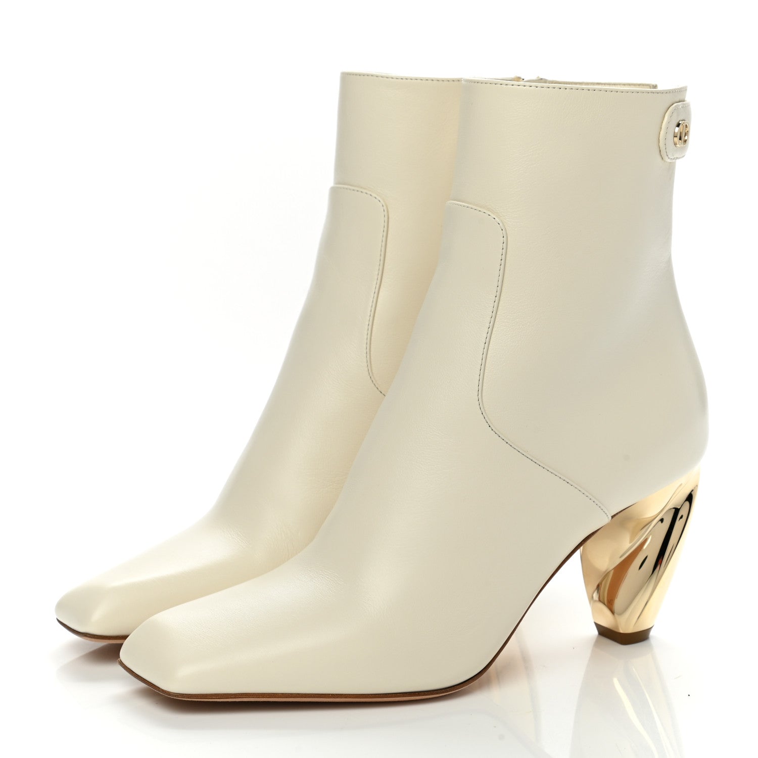 Christian Dior Soft Calfskin Rhodes 80mm Ankle Boots 35 Off White 3 of 9