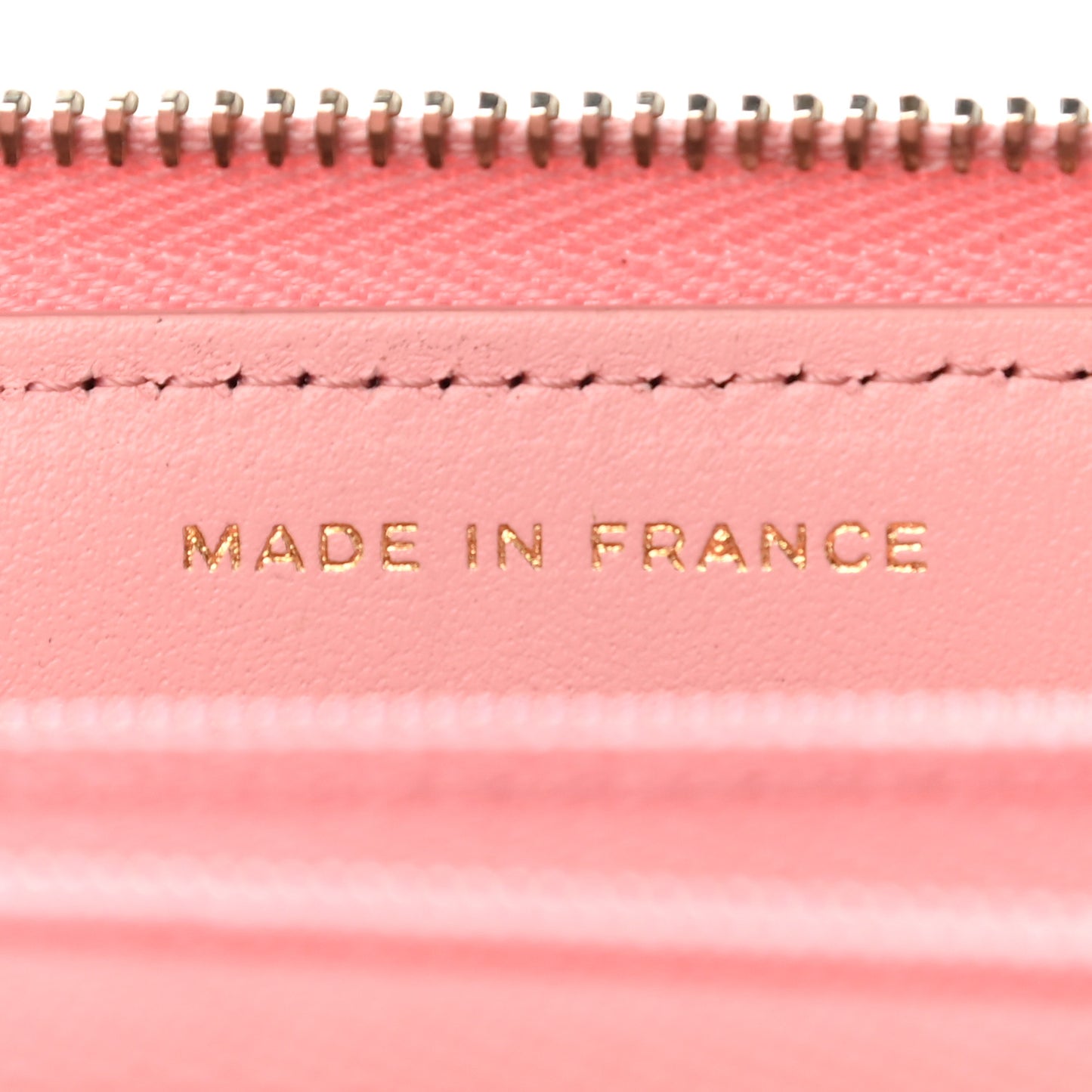 Caviar Quilted Large Gusset Zip Around Wallet Light Pink