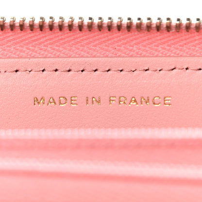 Chanel Caviar Quilted Large Gusset Zip Around Wallet Light Pink 7 of 9