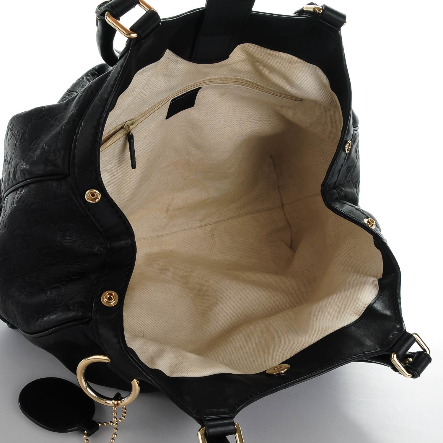 Gucci Guccissima Medium Sukey Tote Black 5 of 7