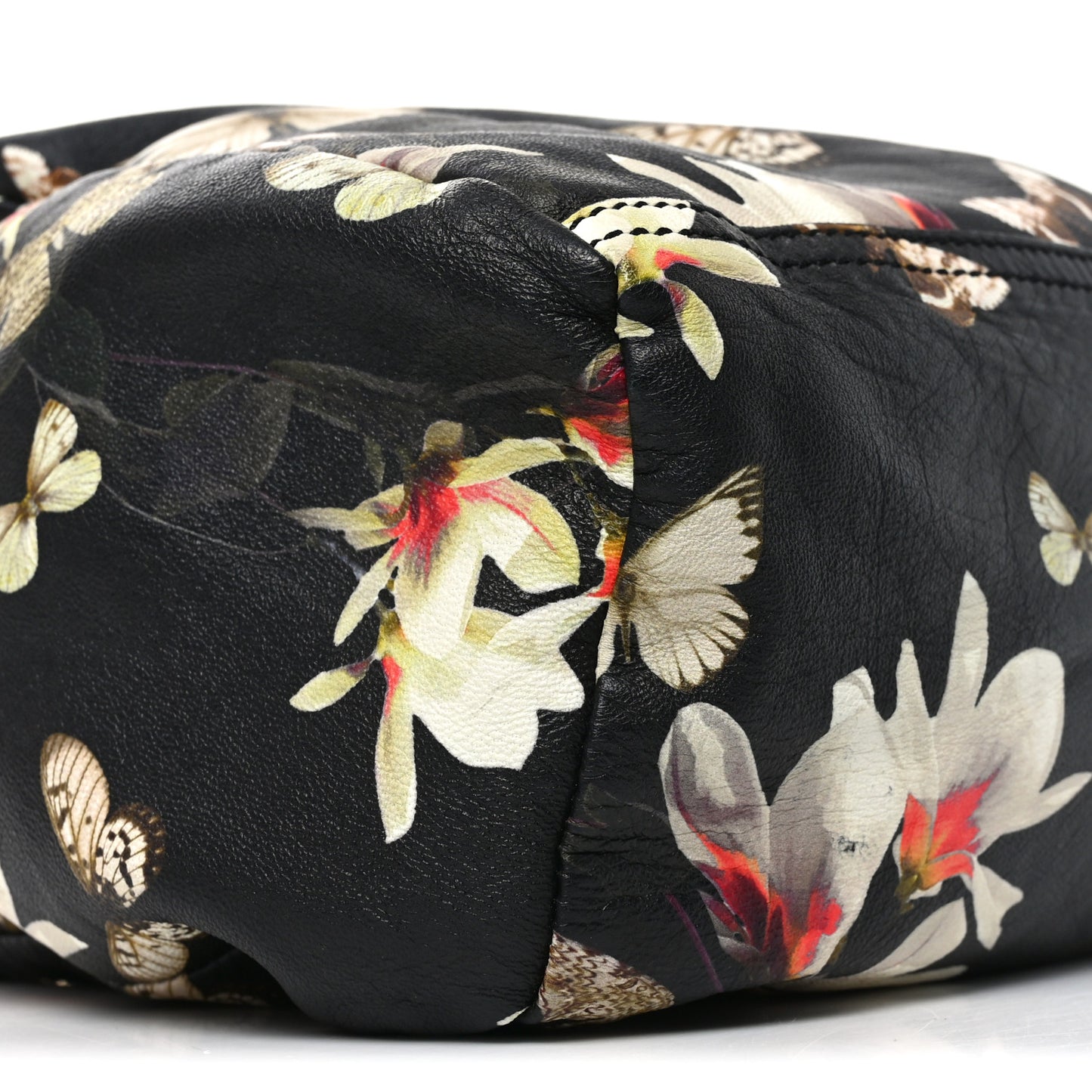 Lambskin Magnolia Print Medium Pandora Black