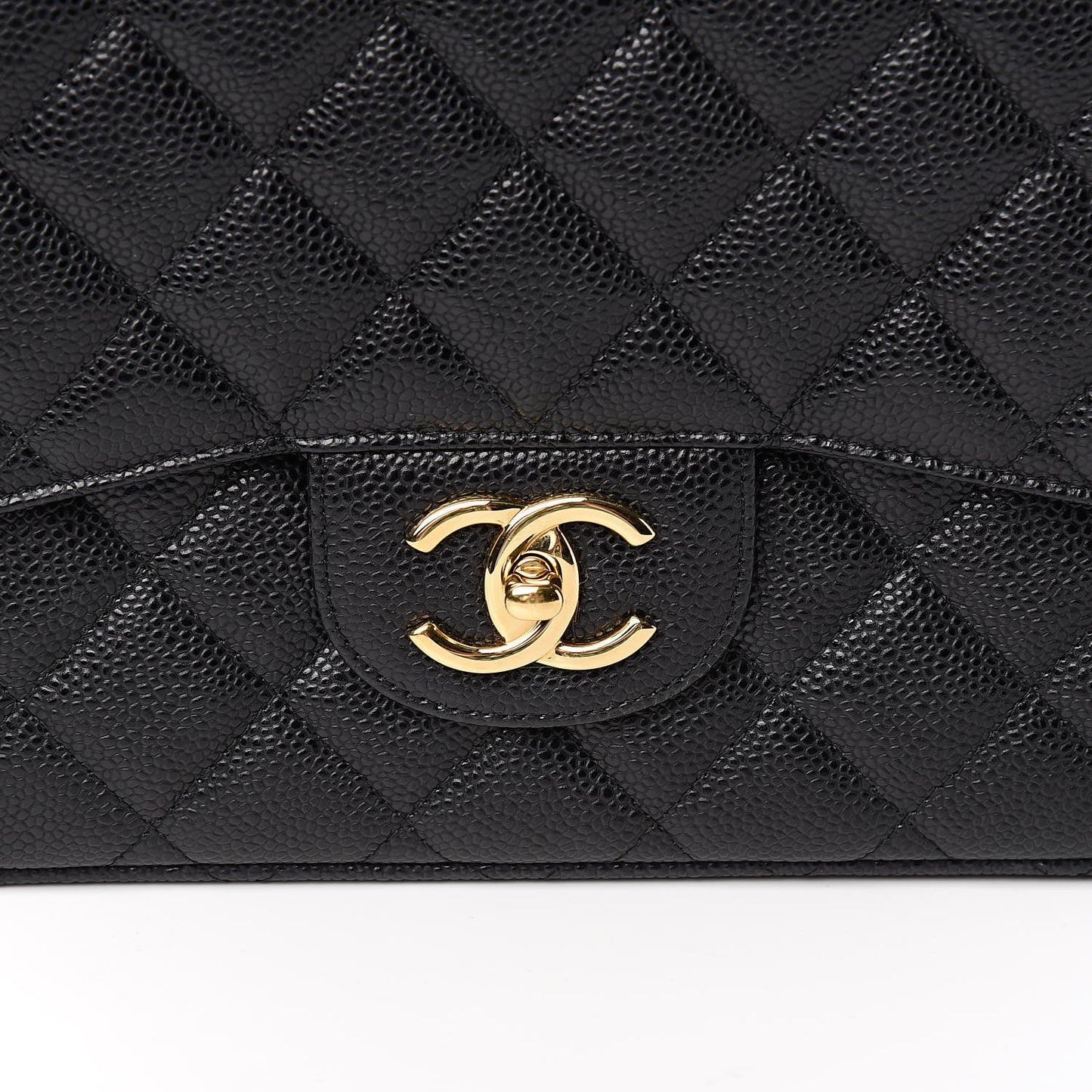 Caviar Quilted Maxi Double Flap Black