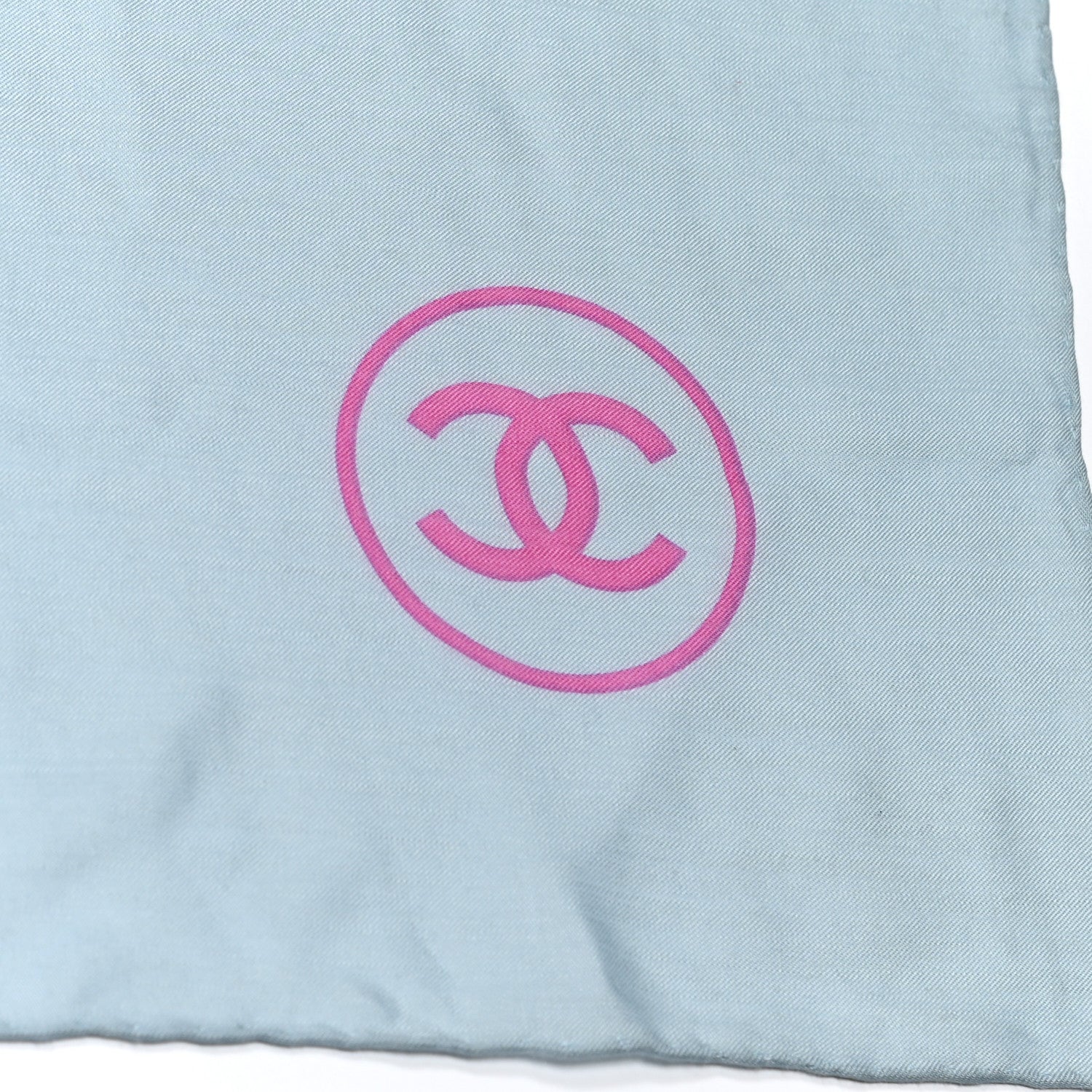 Chanel Silk CC Square Scarf Grey Pink 3 of 6