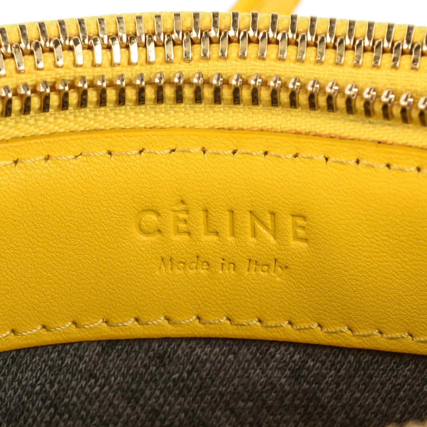 Celine Lambskin Small Trio Crossbody Bag Sun Yellow 6 of 8