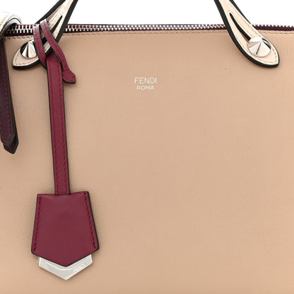 Fendi Vitello Dolce Medium By The Way Boston Bag Latte Camelia Bordeaux 9 of 14