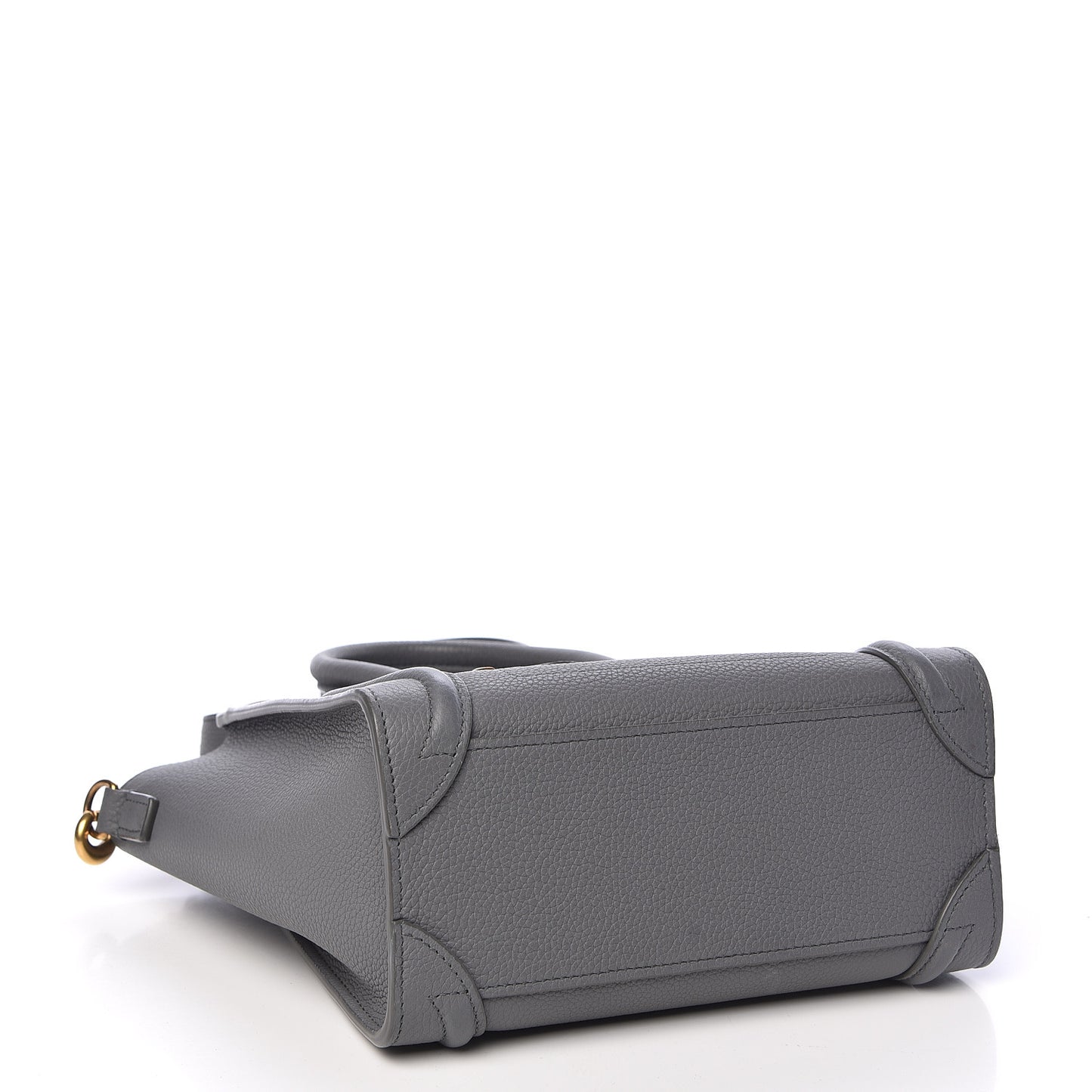 Drummed Calfskin Nano Luggage Kohl