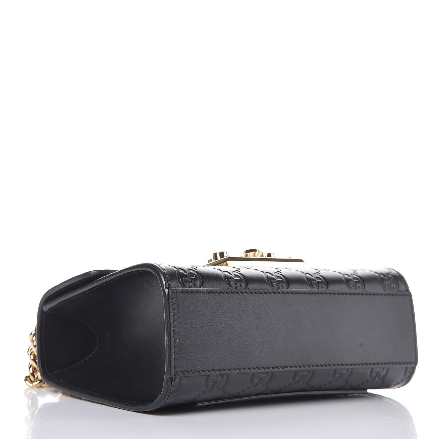 Guccissima Small Padlock Shoulder Bag Black