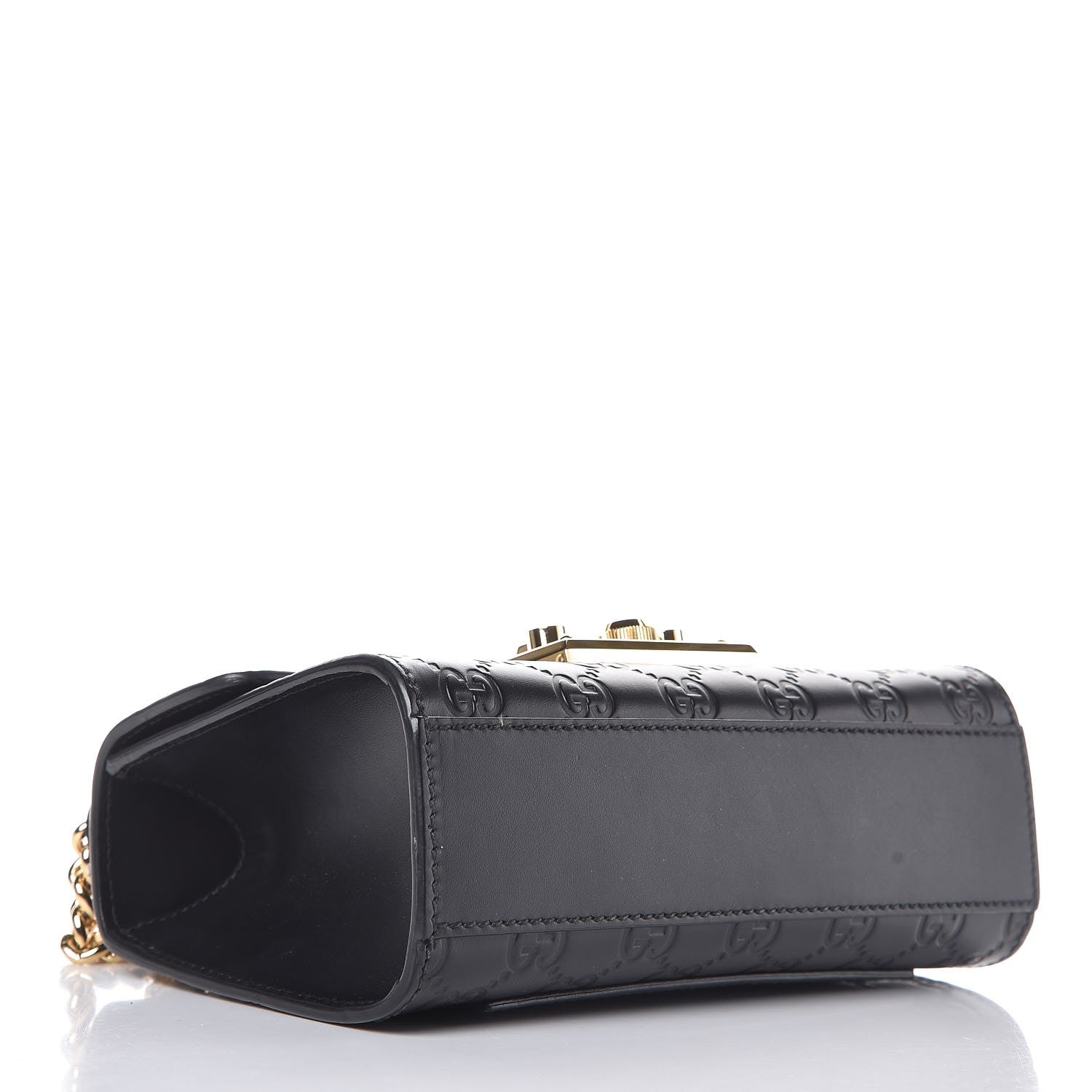 Gucci Guccissima Small Padlock Shoulder Bag Black 11 of 15