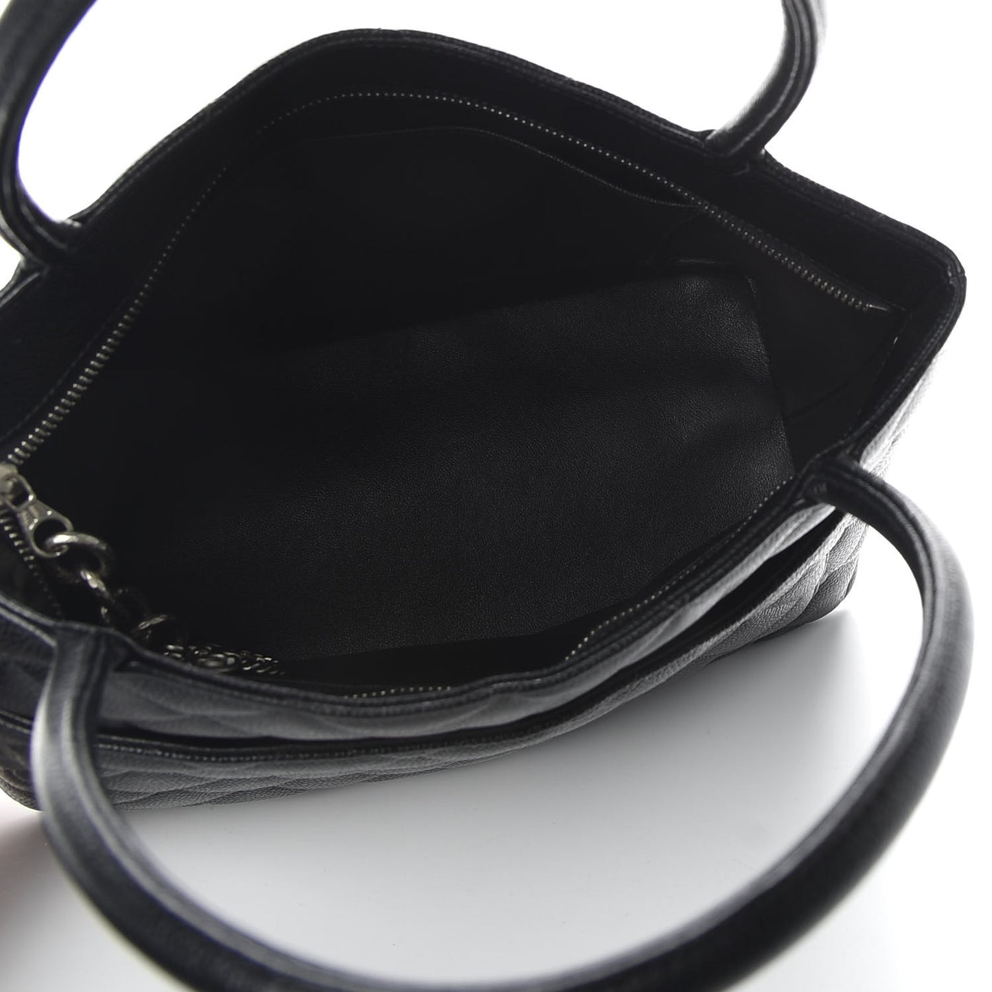 Caviar Quilted Medallion Tote Black