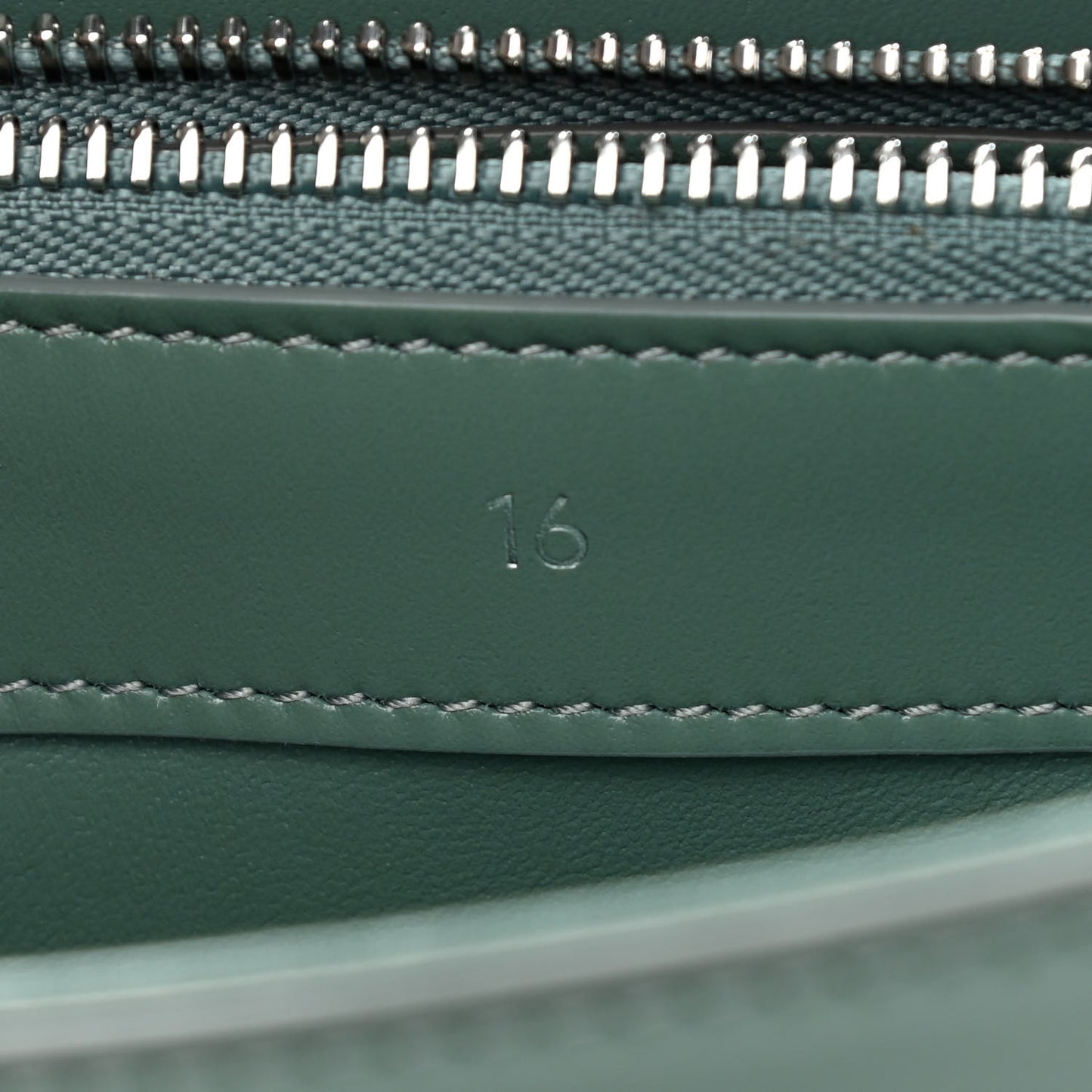 Satinated Calfskin Small 16 Top Handle Bag Celadon