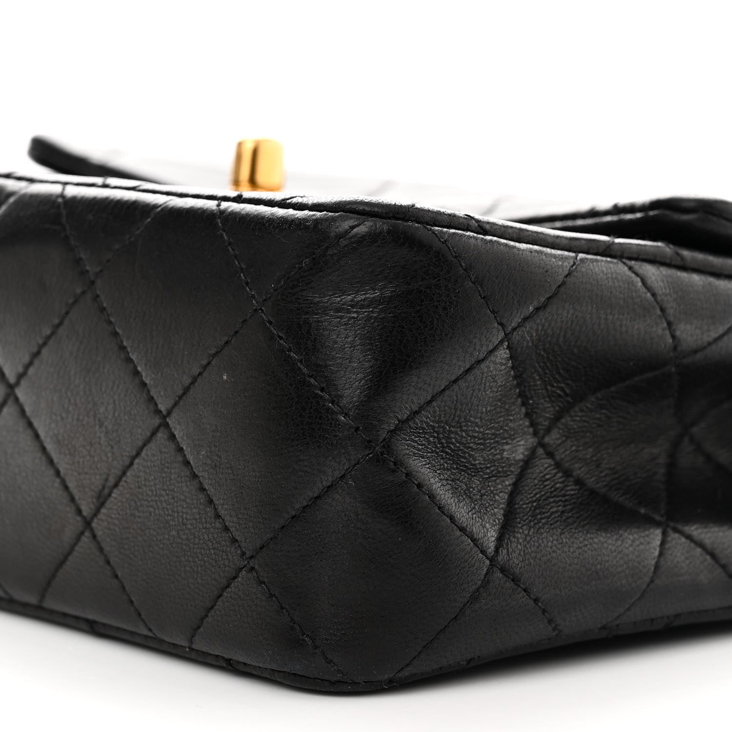 Chanel Lambskin Quilted Mini Square Flap Black 10 of 12