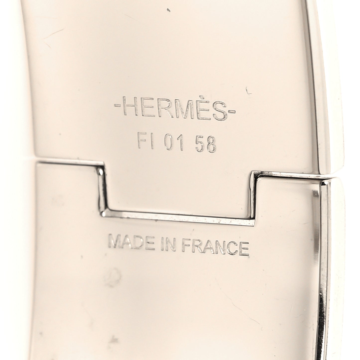 Enamel Wide Clic Clac H Bracelet GM White
