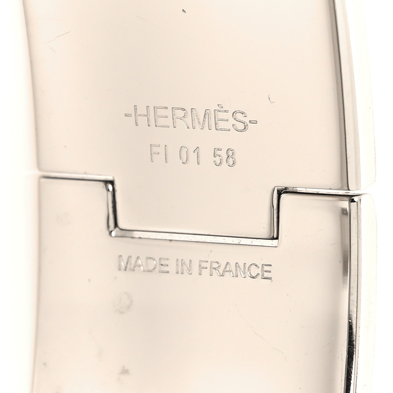 Hermes Enamel Wide Clic Clac H Bracelet GM White 5 of 5