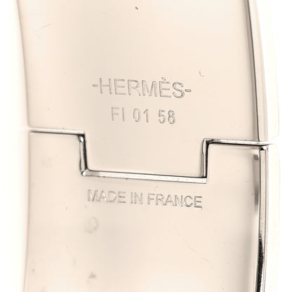 Hermes Enamel Wide Clic Clac H Bracelet GM White 5 of 5