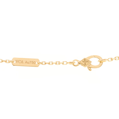 Van Cleef & Arpels 18K Yellow Gold Mother of Pearl Vintage Alhambra Pendant Necklace 4 of 6
