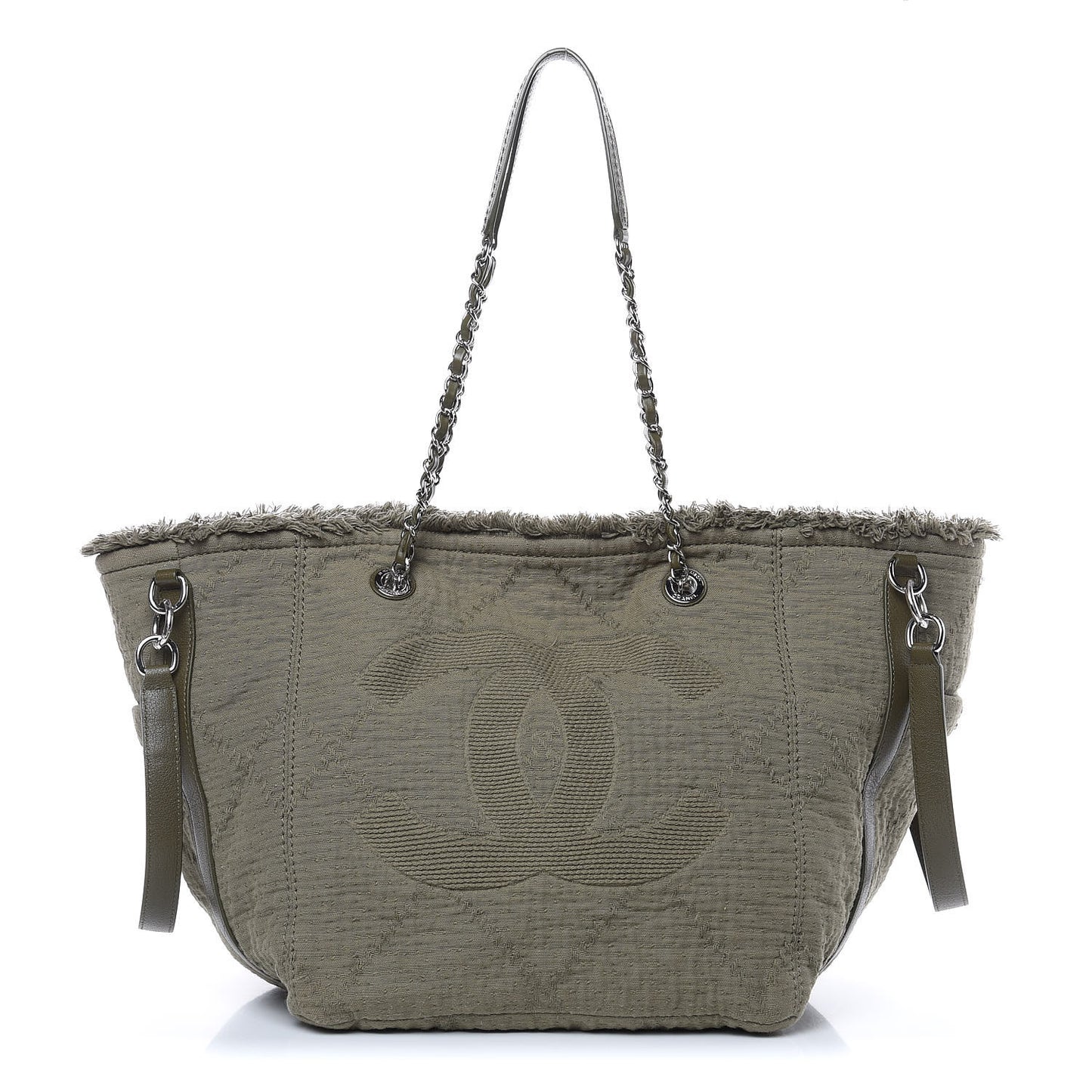 Canvas Small Double Face Shopping Tote Green