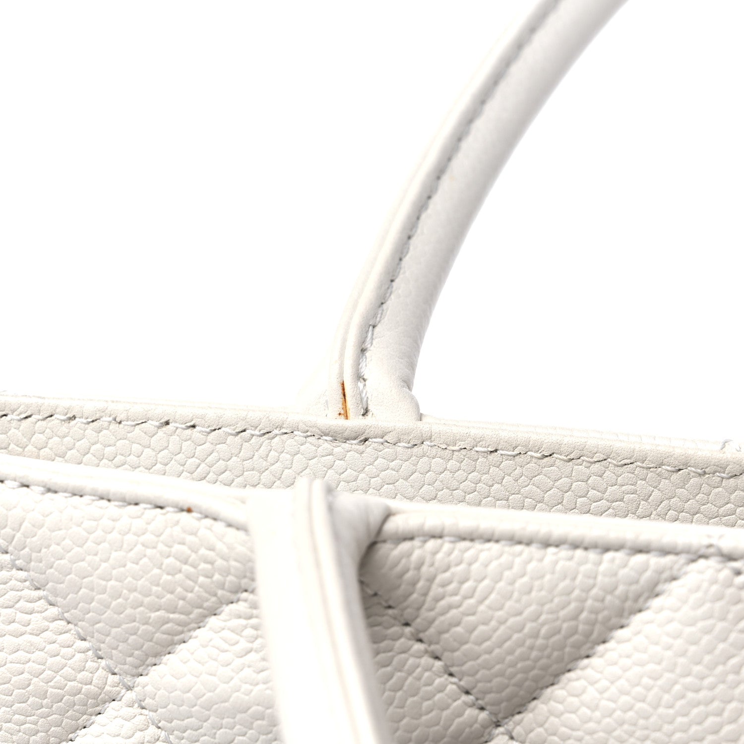 Chanel Caviar Quilted Medallion Tote White 12 of 13