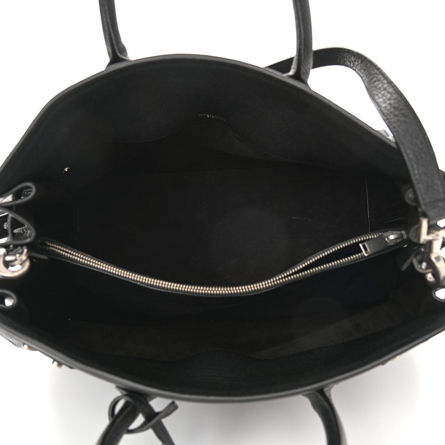 Grained Calfskin Large Souple Sac De Jour Black