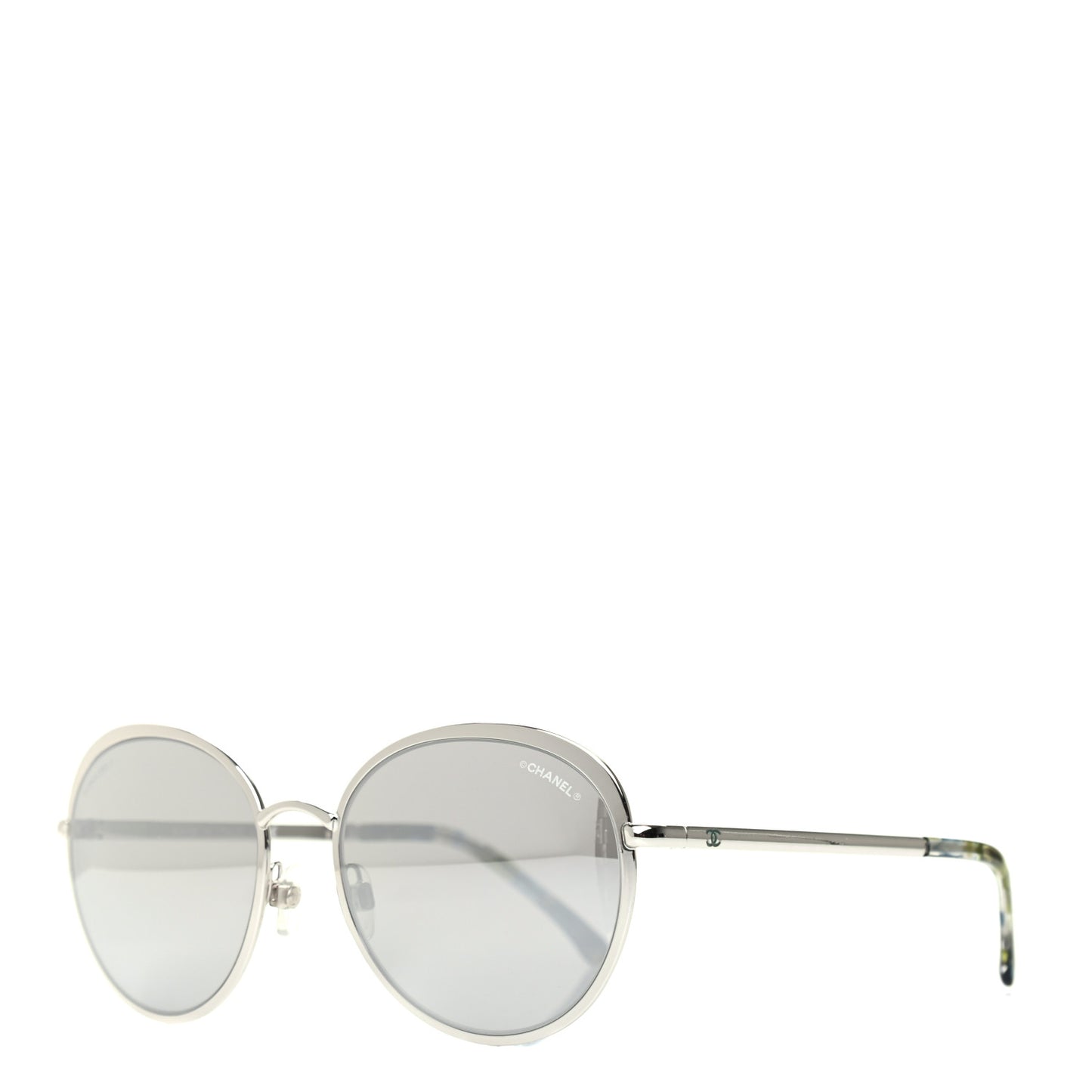Metal Spring Round Sunglasses 4206 Silver