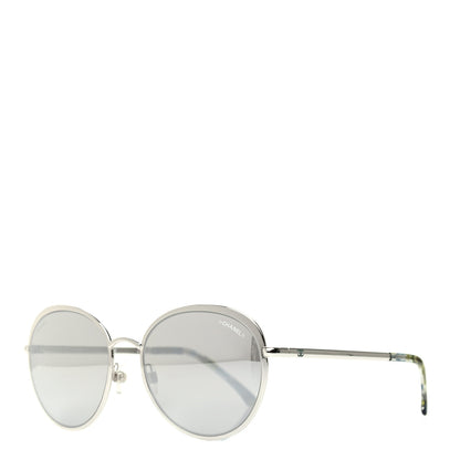 Chanel Metal Spring Round Sunglasses 4206 Silver 1 of 8
