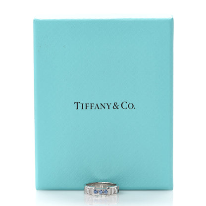 Tiffany 18K White Gold Blue Sapphire Atlas Ring 52 6 6 of 6