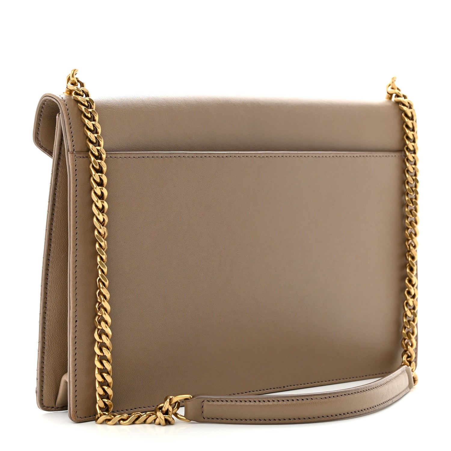 Saint Laurent Lambskin Quilted Monogram Gaby Chain Bag Taupe 3 of 11