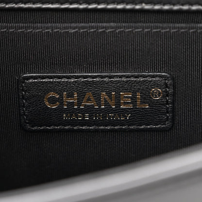 Chanel Velvet Chevron Quilted Small Boy Flap Black 6 of 10