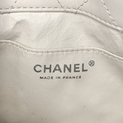 Chanel Lambskin Quilted Vertical Tote Black White 6 of 12