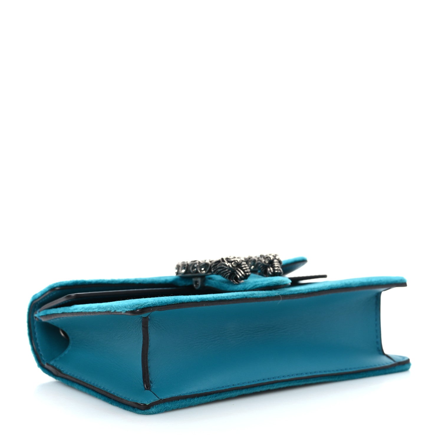 Gucci Velvet Super Mini Dionysus Shoulder Bag Pavone Cyan 4 of 8