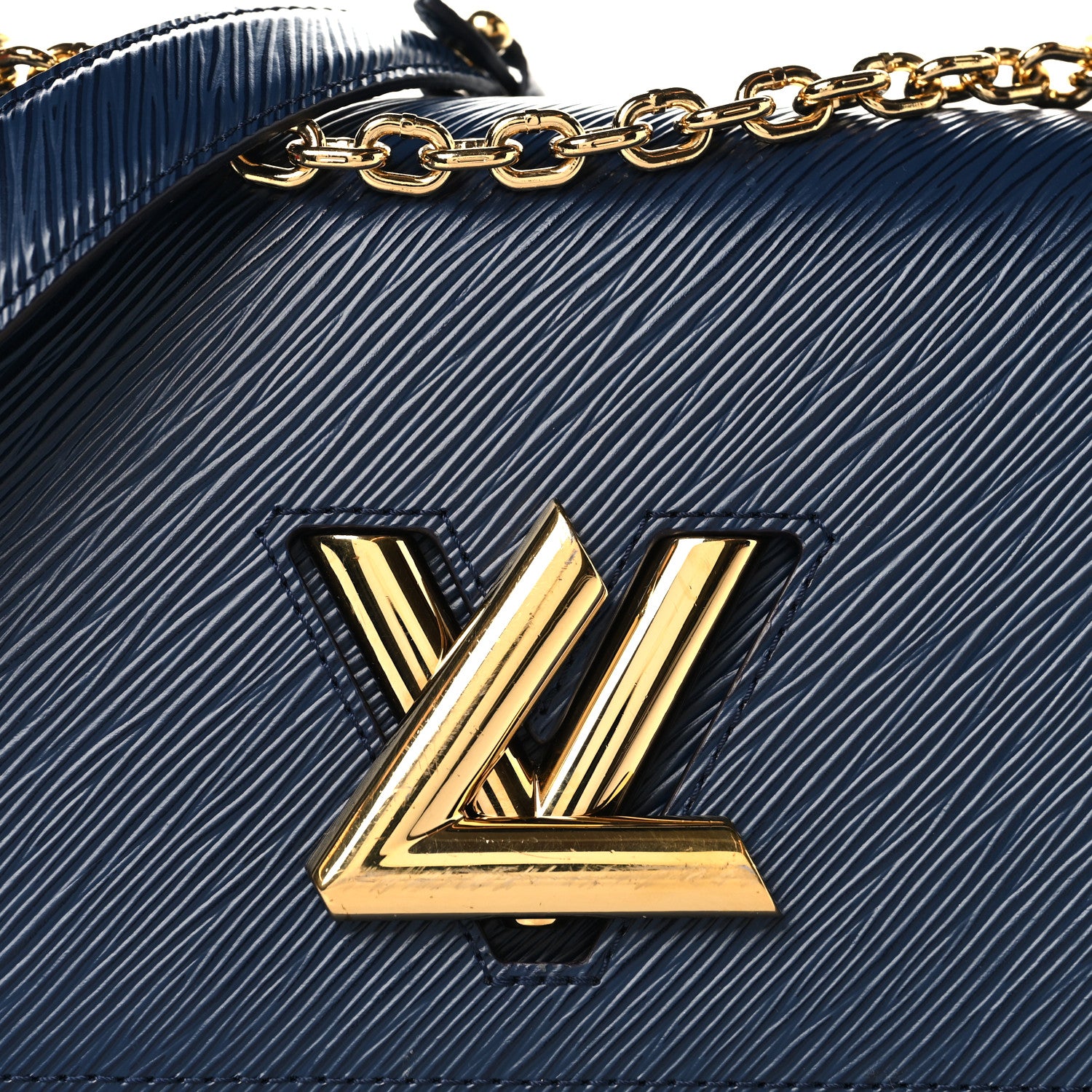 Louis Vuitton Epi Twist Shoulder Bag MM Indigo 7 of 9