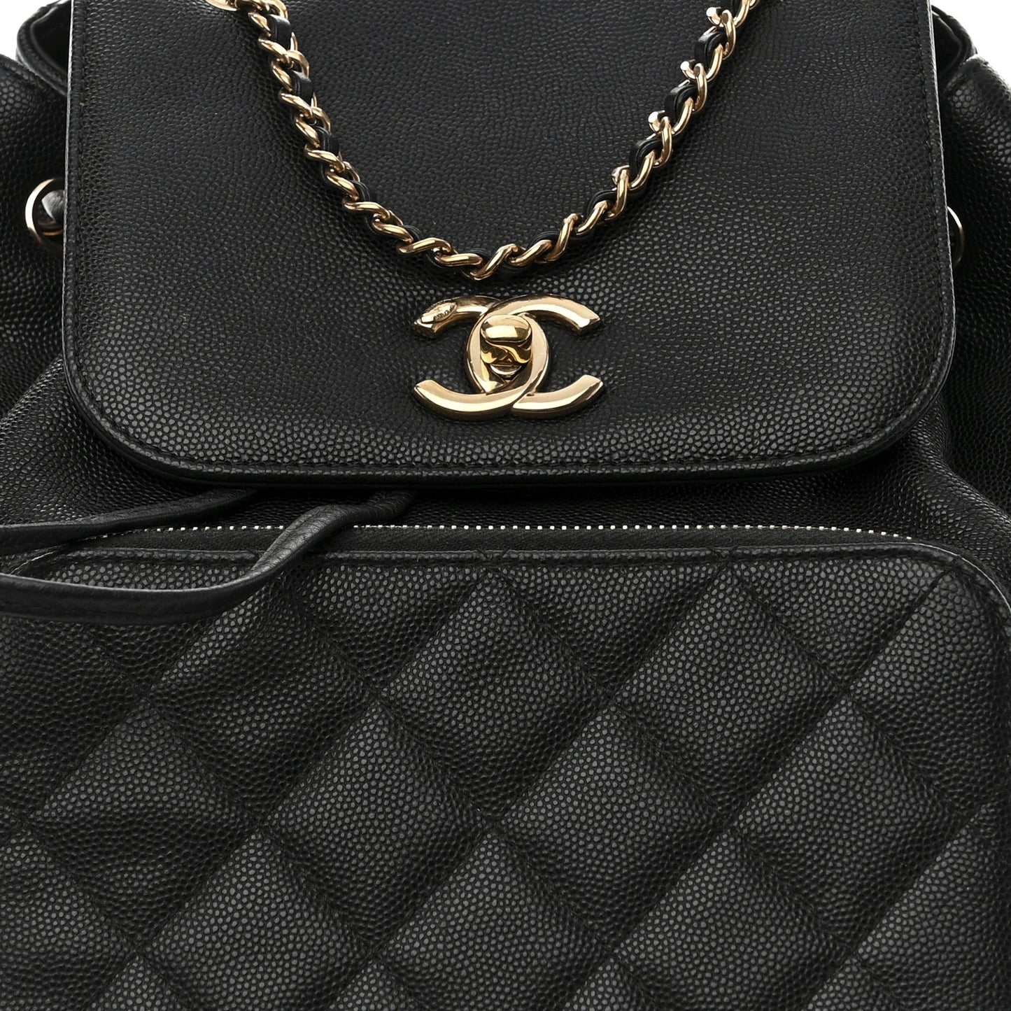 Caviar Quilted Business Affinity Backpack Black