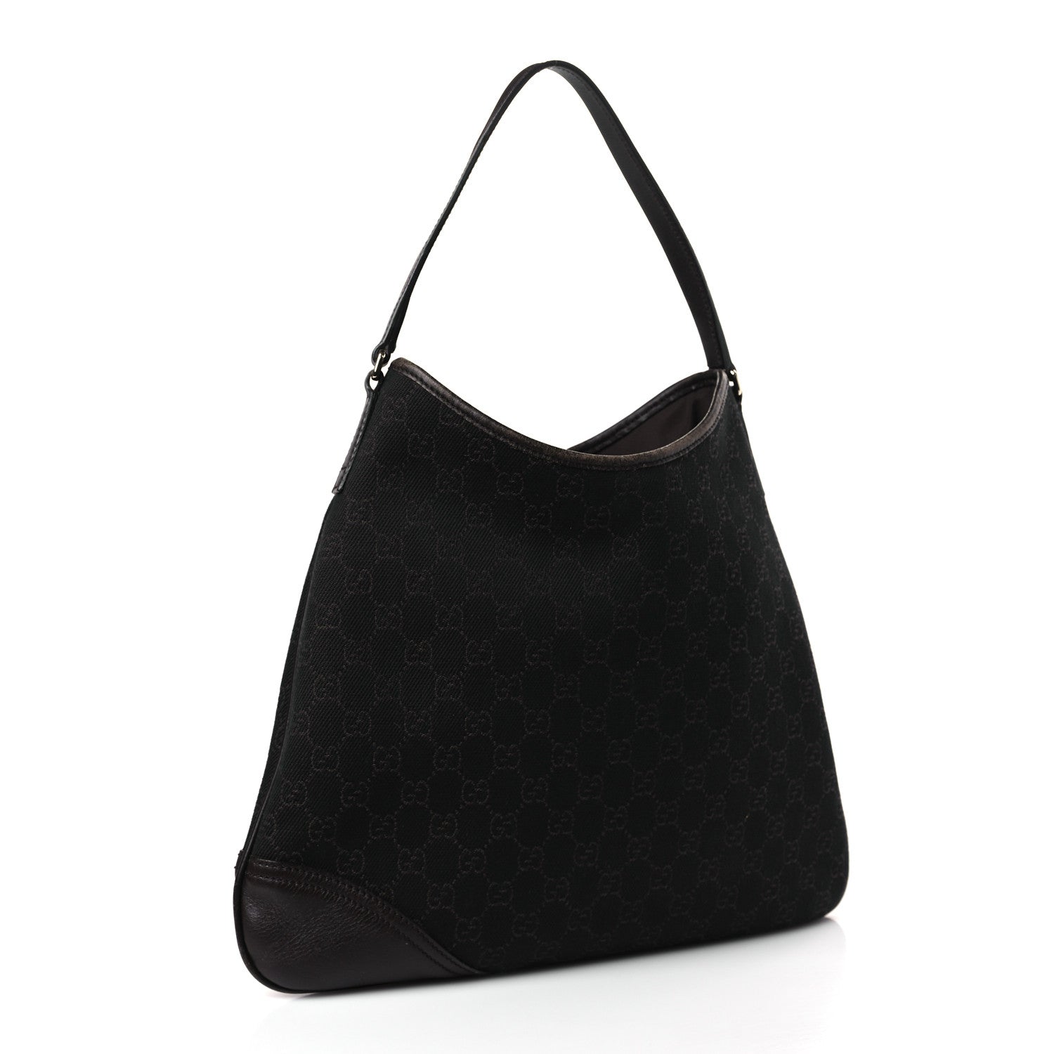 Gucci Monogram Medium New Britt Hobo Dark Brown 3 of 10