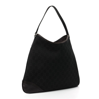 Gucci Monogram Medium New Britt Hobo Dark Brown 3 of 10