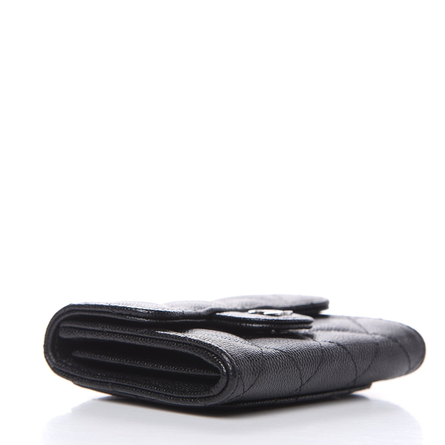 Chanel Caviar Quilted Flap Card Holder Wallet Black 4 of 8
