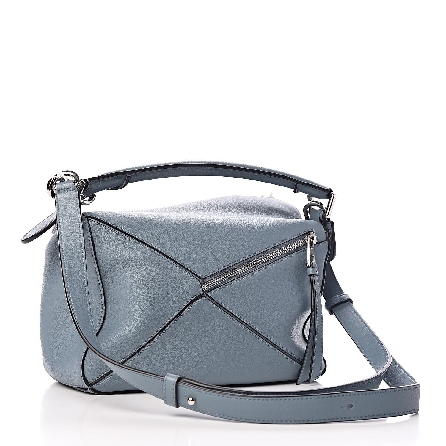 Loewe Calfskin Small Puzzle Bag Stone Blue 4 of 10