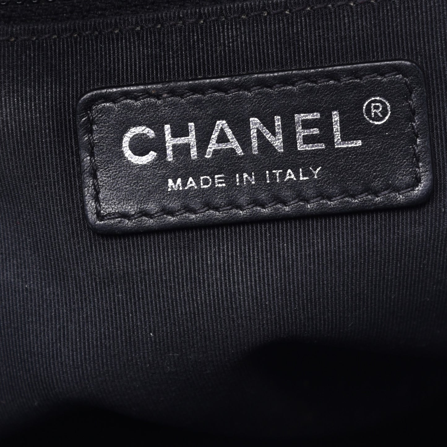 Calfskin Quilted Large Shopping Tote Black