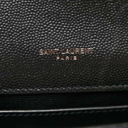 Saint Laurent Grain De Poudre Small Monogram Kate Satchel Black 6 of 10