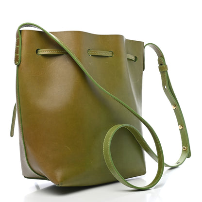 Mansur Gavriel Vegetable Tanned Calfskin Mini Bucket Bag Verde Raw 3 of 22
