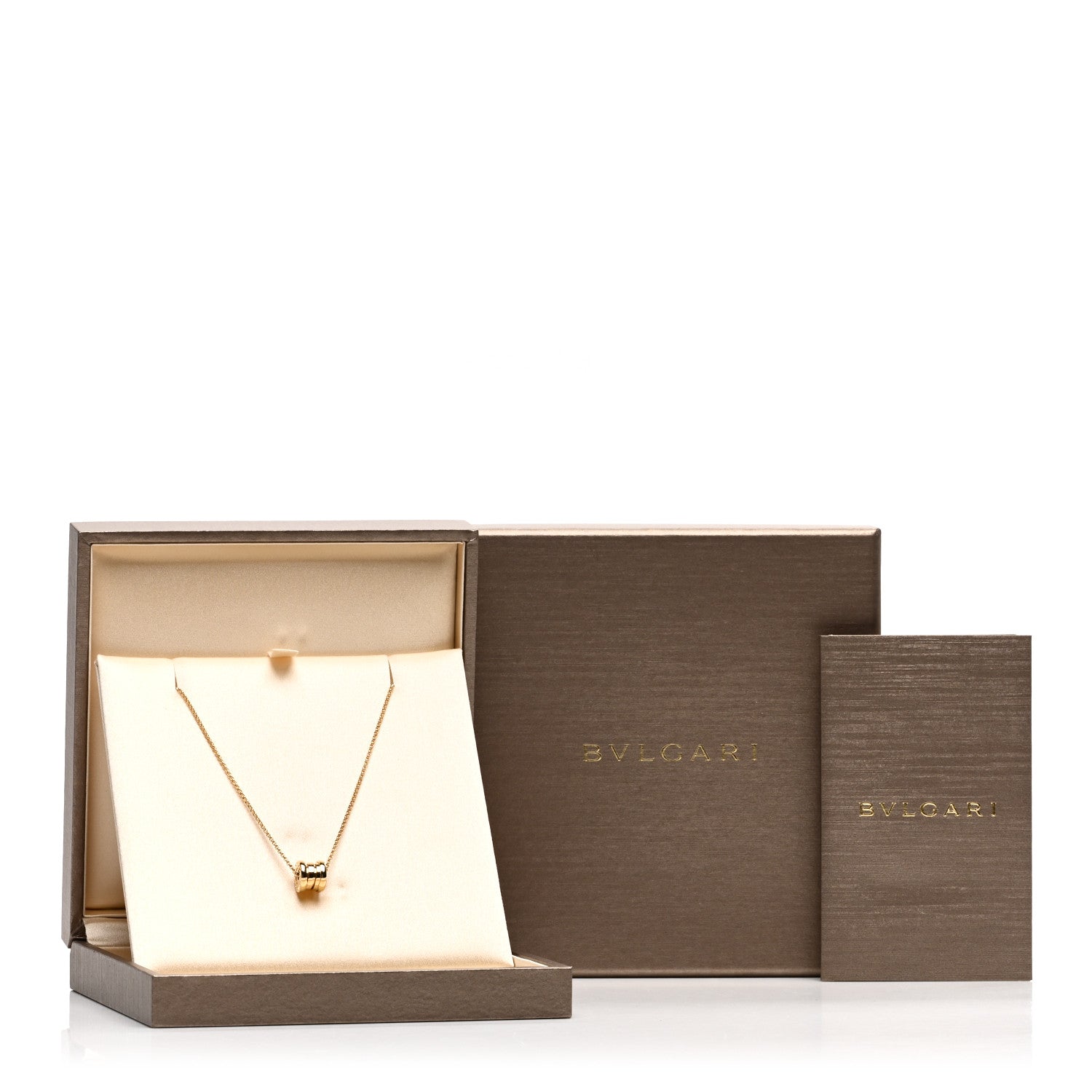 Bulgari 18K Yellow Gold Mini B.Zero1 Pendant Necklace 5 of 5