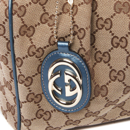 Gucci Monogram Medium Sukey Tote Metallic Blue 7 of 8