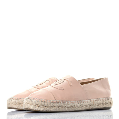 Chanel Lambskin CC Espadrilles 39 Nude 3 of 8