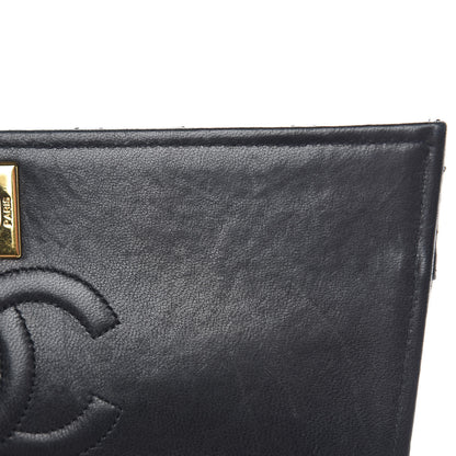 Chanel Lambskin Quilted Shoulder Flap Bag Black 28 of 34