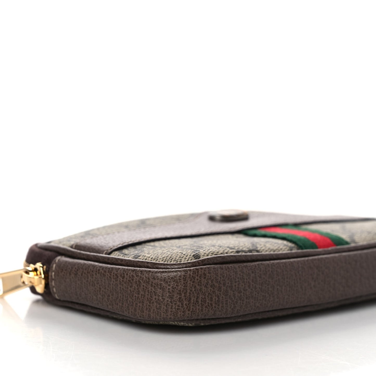 GG Supreme Monogram Ophidia Belted iPhone Case 95 38 Dark Brown