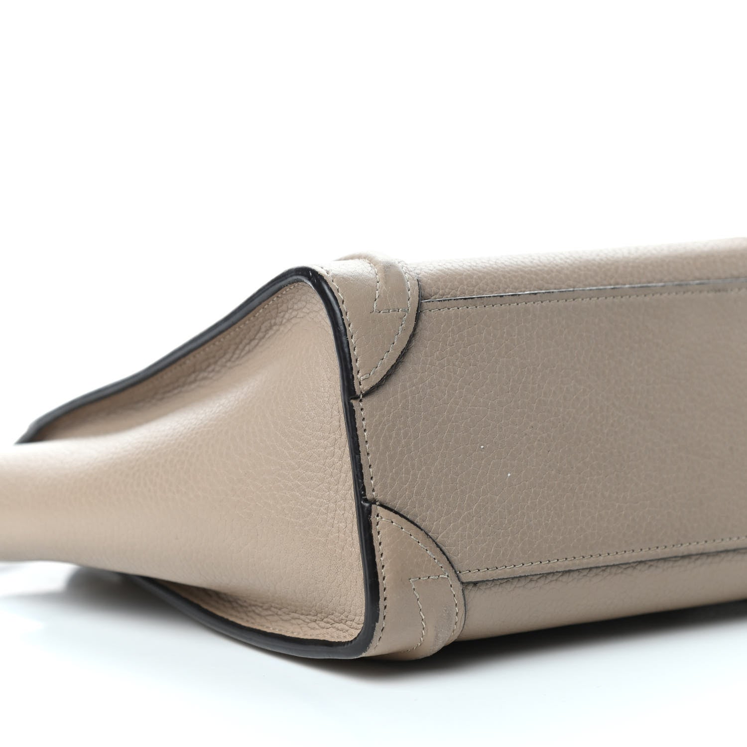 Celine Drummed Calfskin Nano Luggage Dune 9 of 11