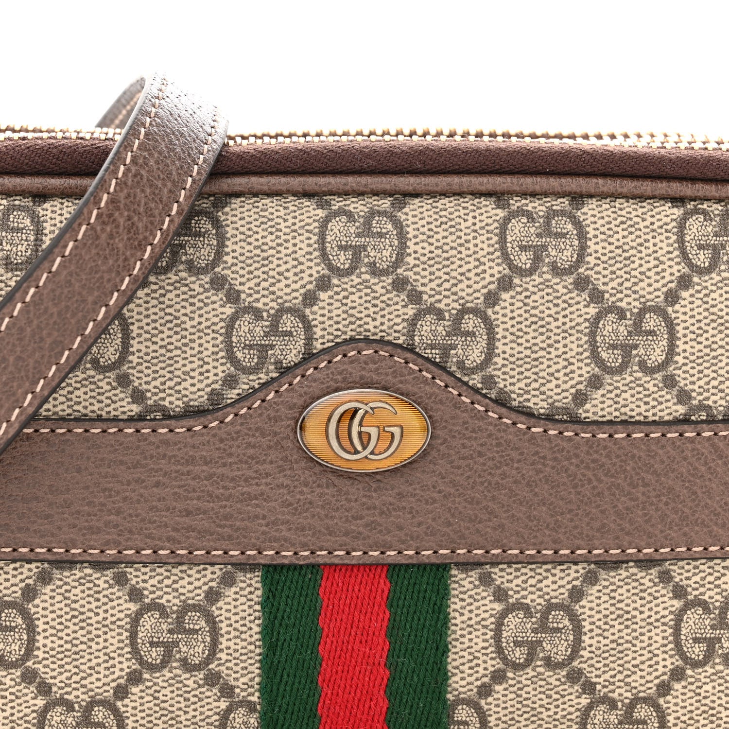 Gucci GG Supreme Monogram Web Mini Ophidia GG Bag Brown 7 of 10