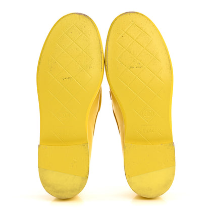 Chanel Lambskin Quilted CC Turnlock Loafers 36.5 Yellow 6 of 13