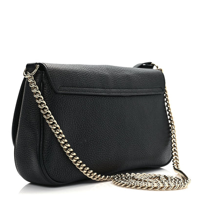 Gucci Pebbled Calfskin Medium Soho Flap Crossbody Black 3 of 11